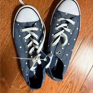 Converse Kids' Dark Blue Sneakers with White Dots Brand New